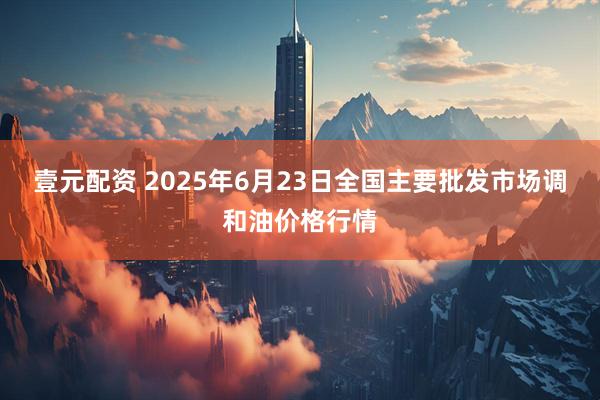 壹元配资 2025年6月23日全国主要批发市场调和油价格行情